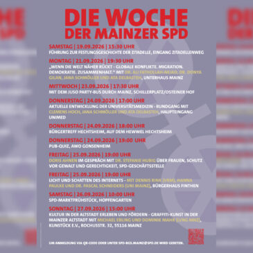 Das Programm der Woche der Mainzer SPD 2026