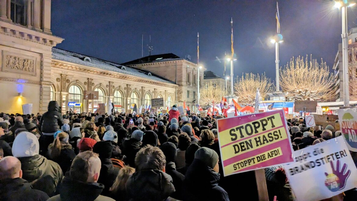 Demostration gegen die AfD am 18. Januar 2024