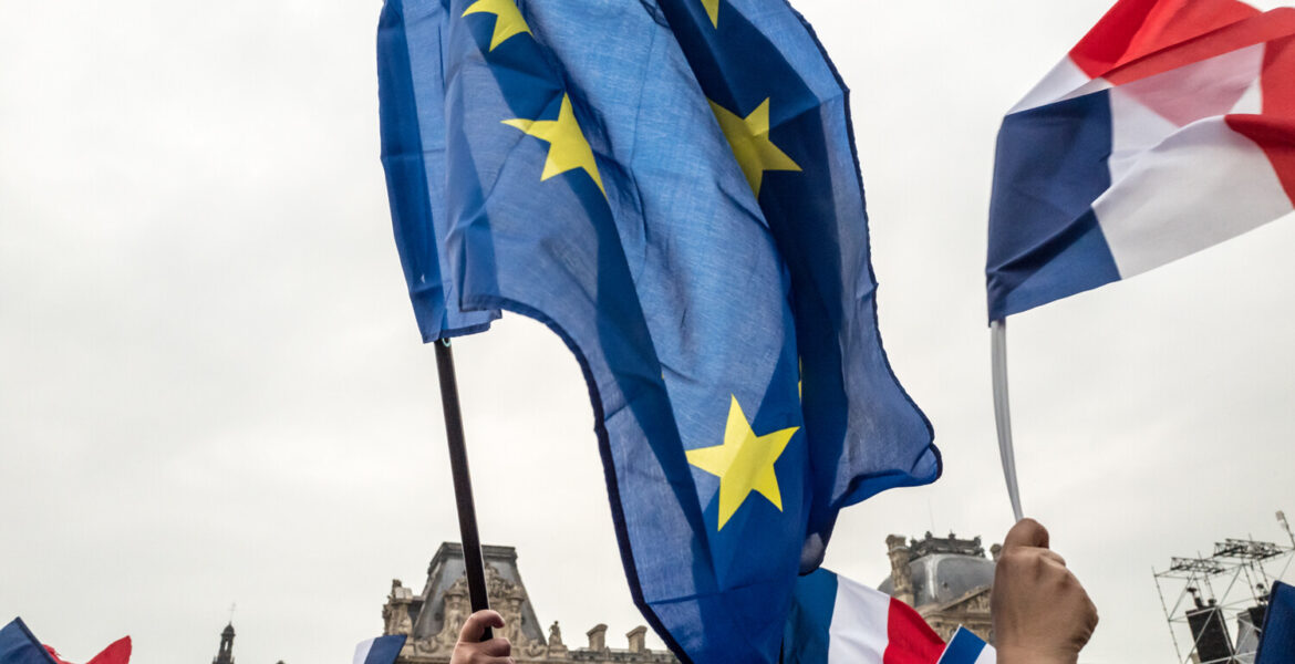 Fahnen Frankreich Europa